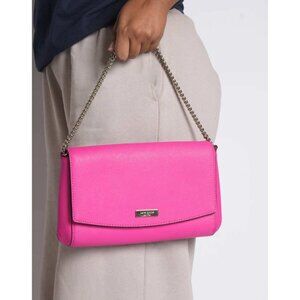 Kate Spade Laurel Way Greer Crossbody Shoulder Bag Radish Pink Leather NWT